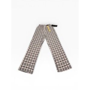 Angel Cult Brown Houndstooth Plaid Wide Leg Pants Juniors Size S